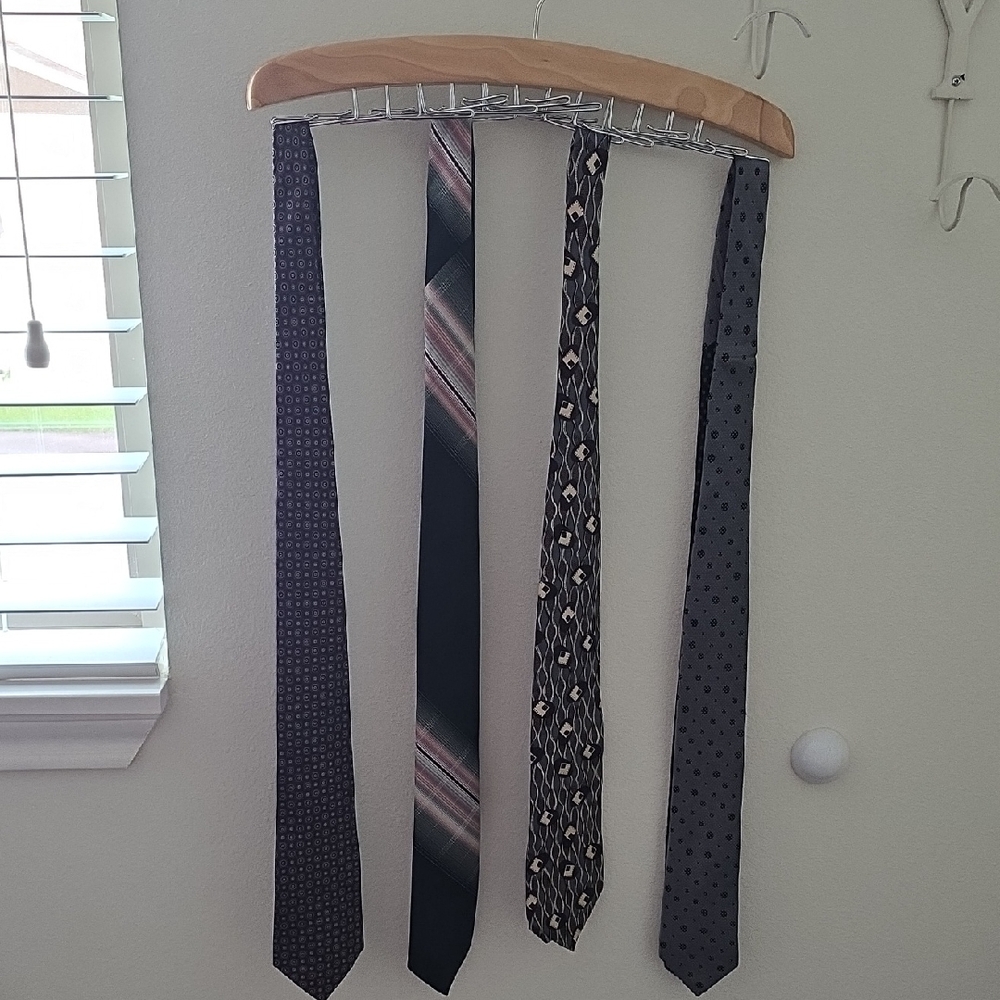 Elegant Men's Tie Set - Black, Gray, and Brown